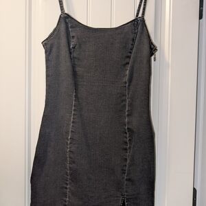 H&M Black Jean Mini Dress